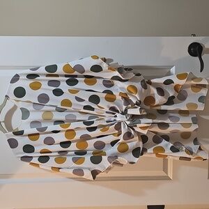 Riah Fashion's Polka Dot Ruffle Kimono